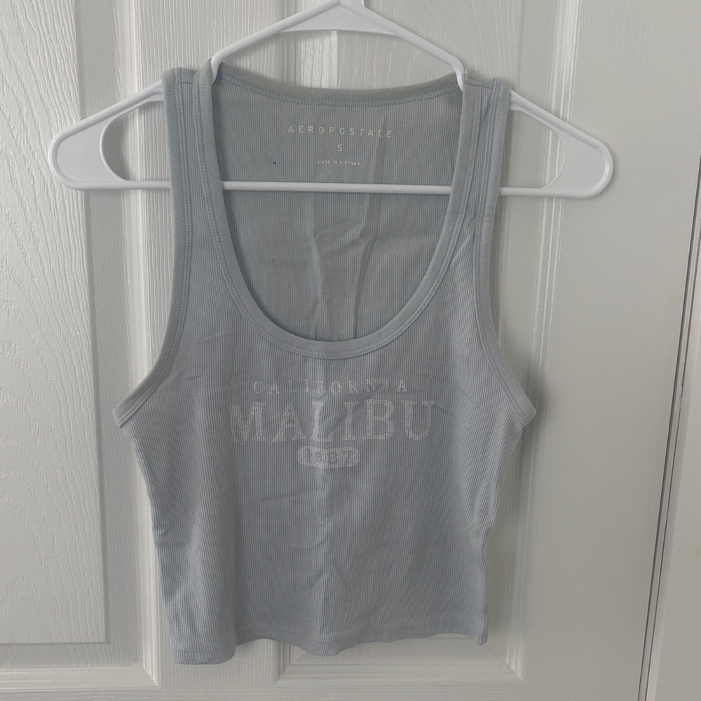Aeropostale Women's Light Blue Malibu Tank Top